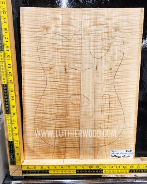 Flame Maple Bookmatched Guitar Top Set