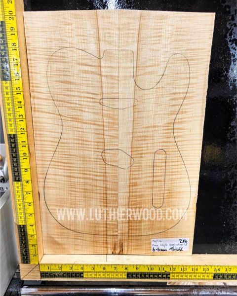 Flame Maple Bookmatched Guitar Top Set