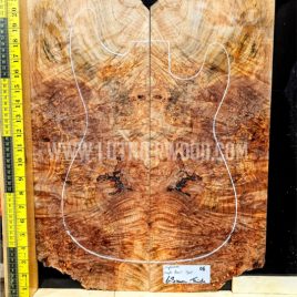 Maple Burl Bookmatched Guitar & Bass Top Set