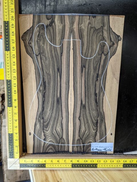 Ziricote Book-matched Guitar Top Set, Luthier Wood
