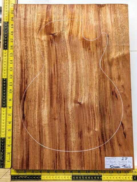 One Piece Mahogany Body Blank, Stunning!