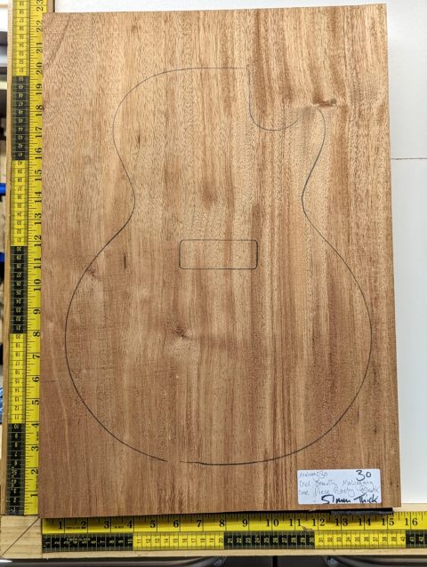 One Piece Mahogany Body Blank, Stunning!