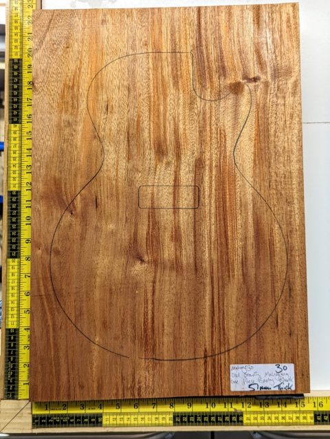 One Piece Mahogany Body Blank, Stunning!