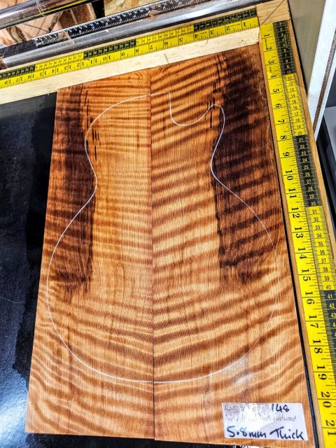 Ancient Quilted Redwood Bookmatched Set