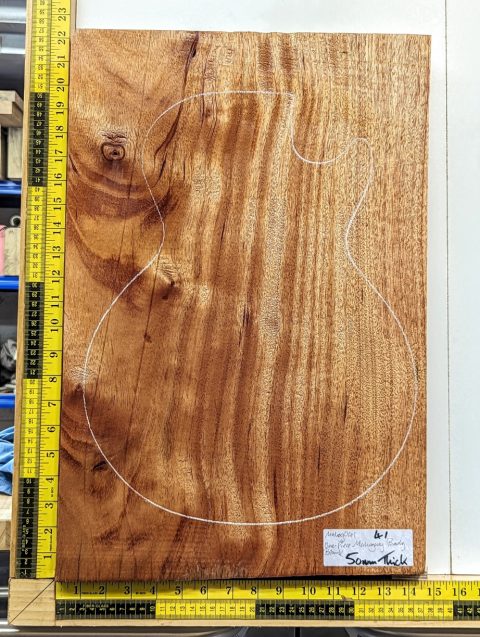 Prime Grade Mahogany One Piece Body Blank