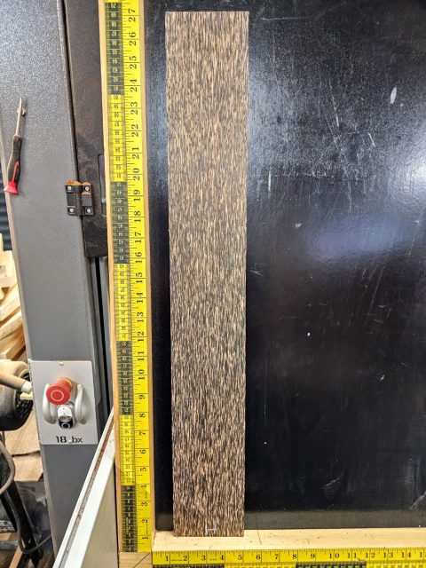 Black Palm Bass Guitar Fingerboard Blank
