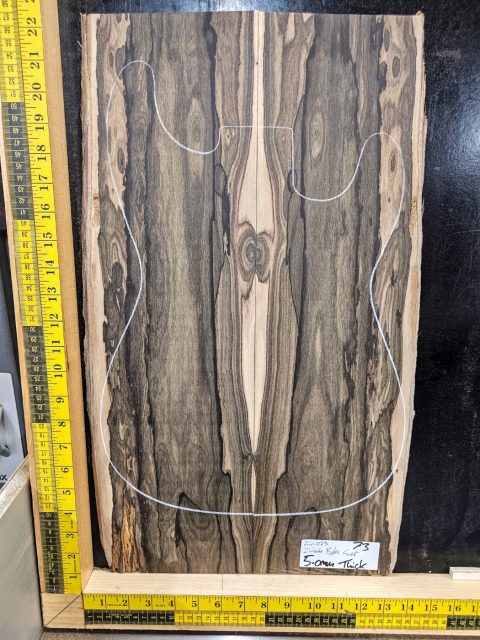 Ziricote Book-matched Guitar Top Set, Luthier Wood