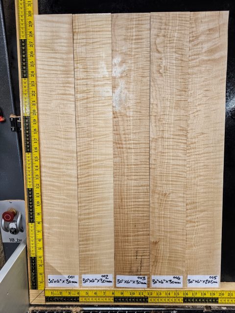 Flame Maple Guitar Neck Blank