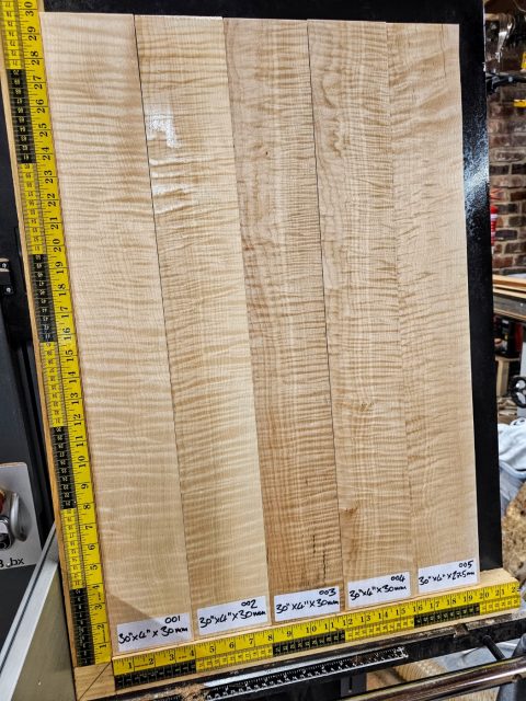 Flame Maple Guitar Neck Blank