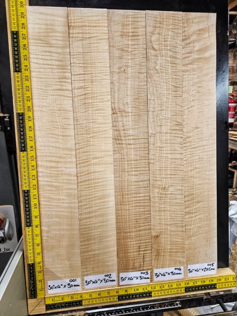 Flame Maple Guitar Neck Blank