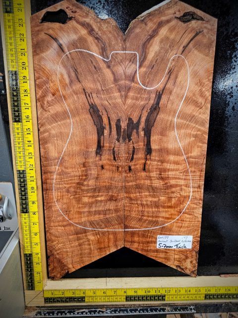 Ancient Quilted Redwood Bookmatched Guitar Top Set