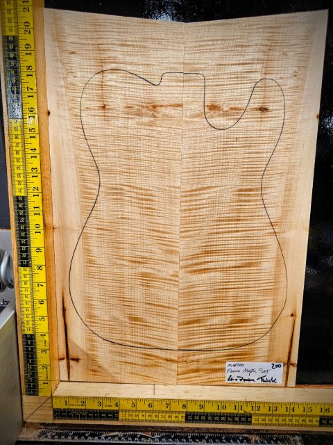Flame Maple Guitar & Bass Bookmatched Set