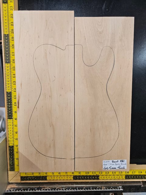 Alder 2 Piece Guitar and Bass Body Blank Set