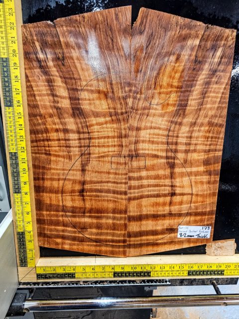 Ancient Quilted Redwood Guitar Top Set