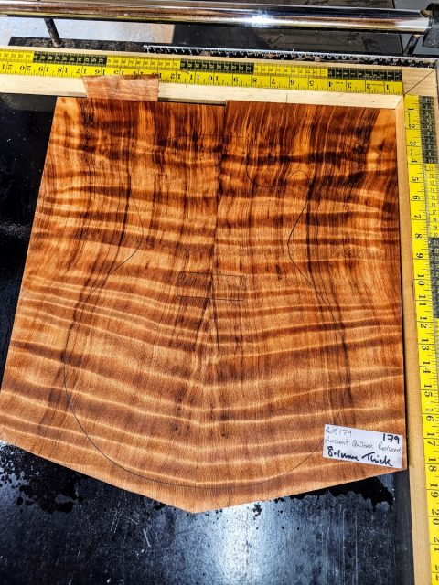 Ancient Quilted Redwood Guitar Top Set