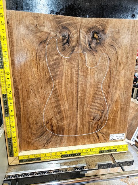 Ripple English Walnut Bookmatched Set