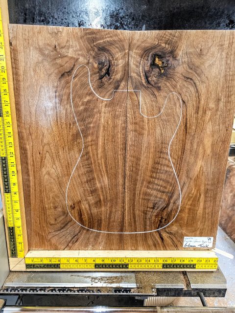 Ripple English Walnut Bookmatched Set