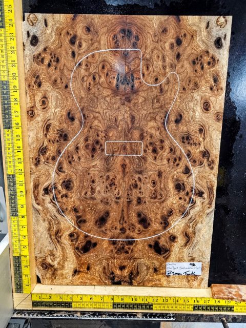 Elm Burl Bookmatched Guitar Top Set