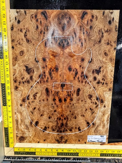 Elm Burl Bookmatched Guitar & Bass Top