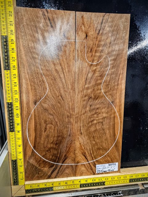 English Walnut Bookmatched Carve Top Guitar Top
