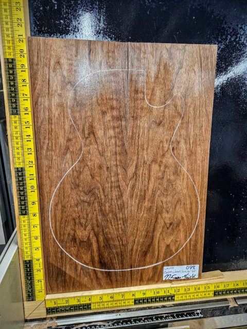 English Walnut Bookmatched Carve Top Set
