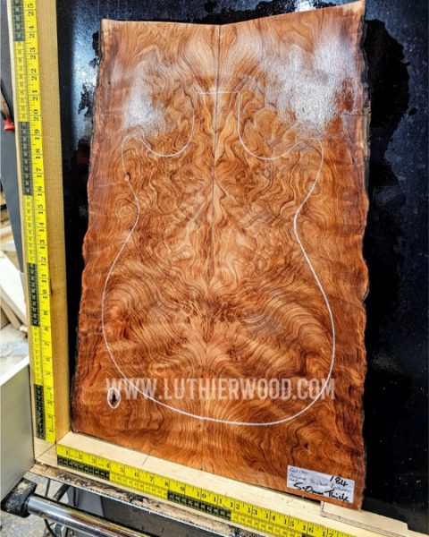 Ancient Quilted Redwood Guitar Bass Top Set 184