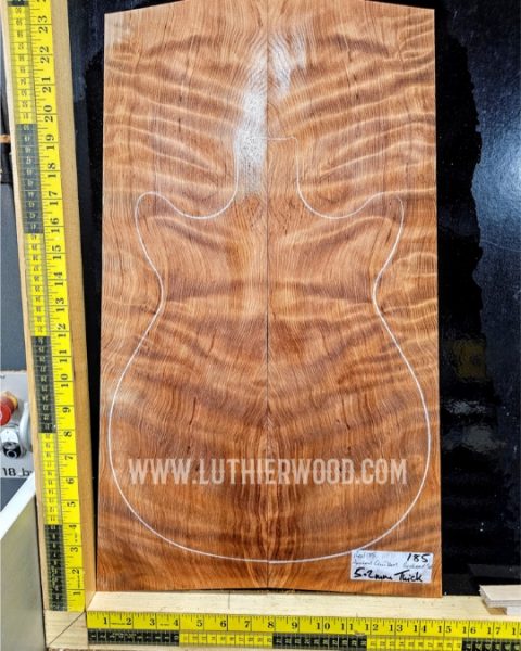Ancient Quilted Redwood Guitar & Bass Top Set