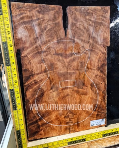Ancient Quilted Redwood Guitar & Bass Top Set