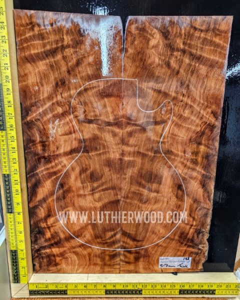 Ancient Quilted Redwood Guitar & Bass Top Set