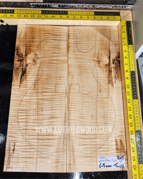 Flame Maple Bookmatched Guitar Top Set