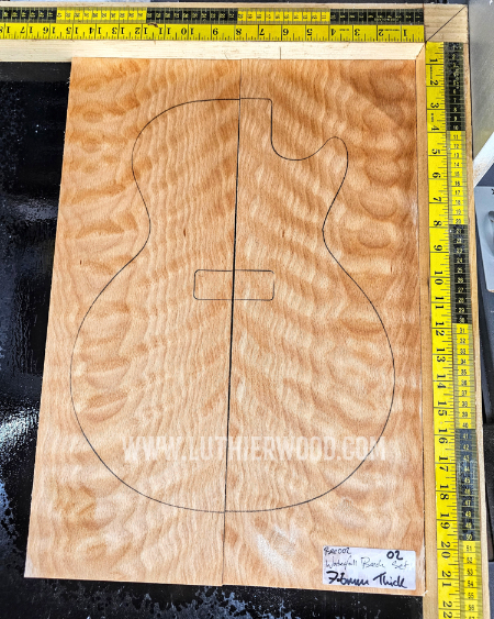 Quilted Beech Bookmatched Guitar Top Set 2