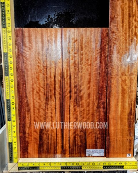Bubinga acoustic guitar back & sides set