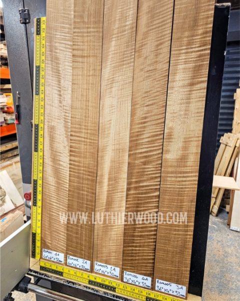 2A Roasted Flame Maple Guitar & Bass Neck Blank