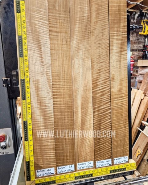 2A Roasted Flame Maple Guitar & Bass Neck Blank