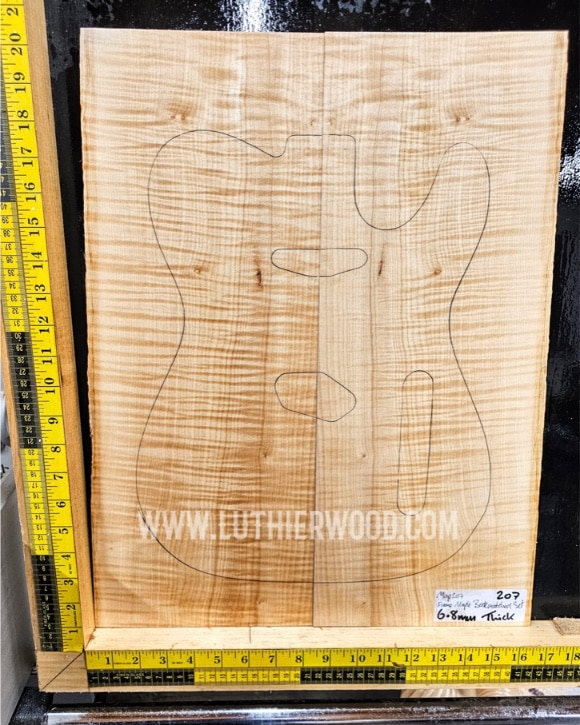 Flame Maple Guitar Top Set 207 | Luthierwood & Artisan Supplies