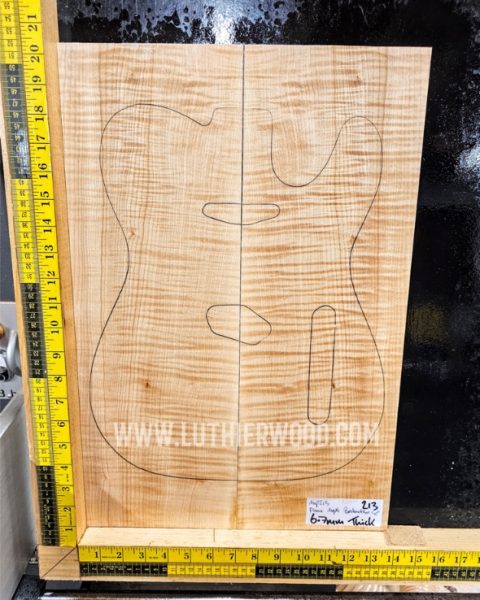 Flame Maple Bookmatched Guitar Top Set