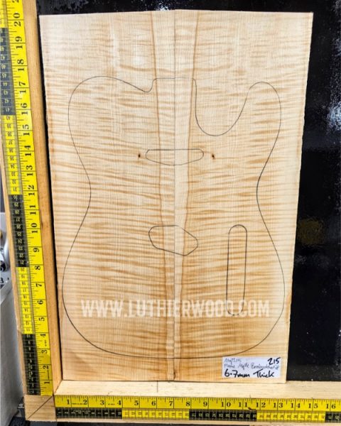 Flame Maple Bookmatched Guitar Top Set