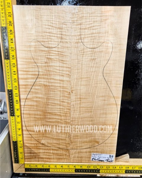 Flame Maple Carve Top Bookmatched Guitar Top