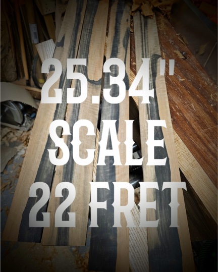 25.34" Scale Length 22 Fret Fret slotting Service