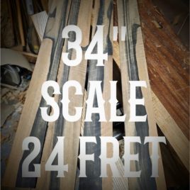 34" Bass Scale Fret Slotting Service 24 Fret