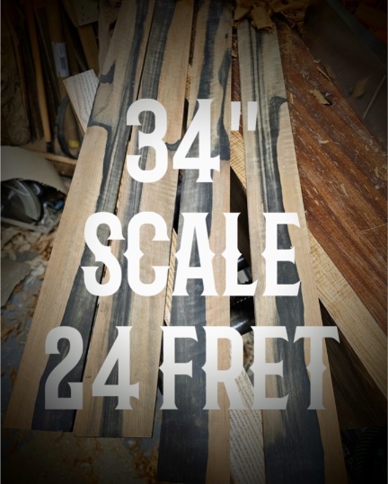 34" Bass Scale Fret Slotting Service 24 Fret