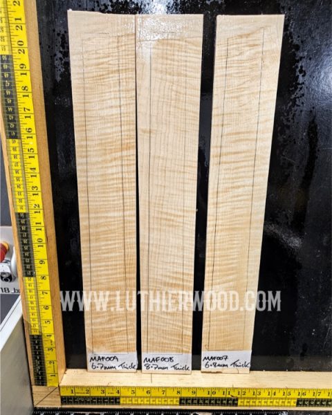 Flame Maple Guitar Fingerboard Blanks From Luthier Wood