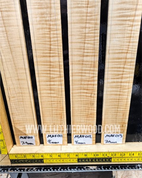 Flame Maple Guitar Fingerboard Blanks From Luthier Wood