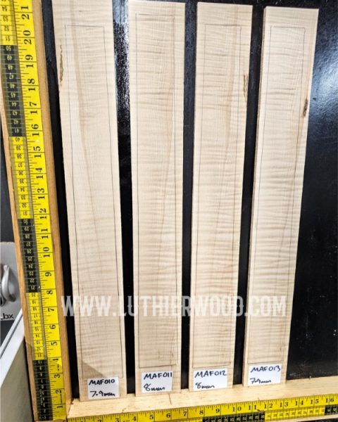 Flame Maple Guitar Fingerboard Blanks From Luthier Wood