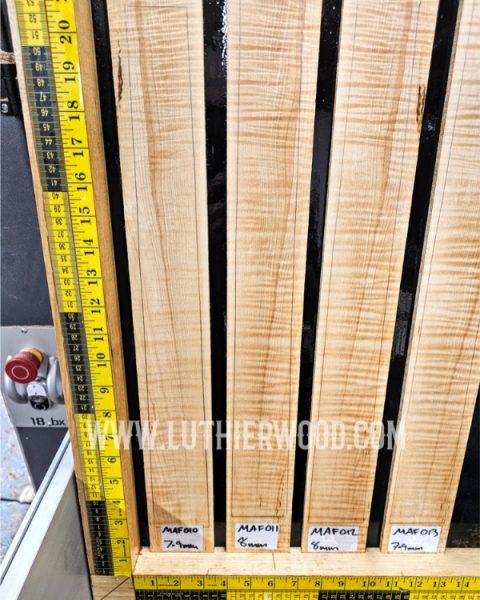 Flame Maple Guitar Fingerboard Blanks From Luthier Wood