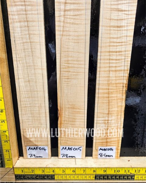 Flame Maple Guitar Fingerboard Blanks From Luthier Wood