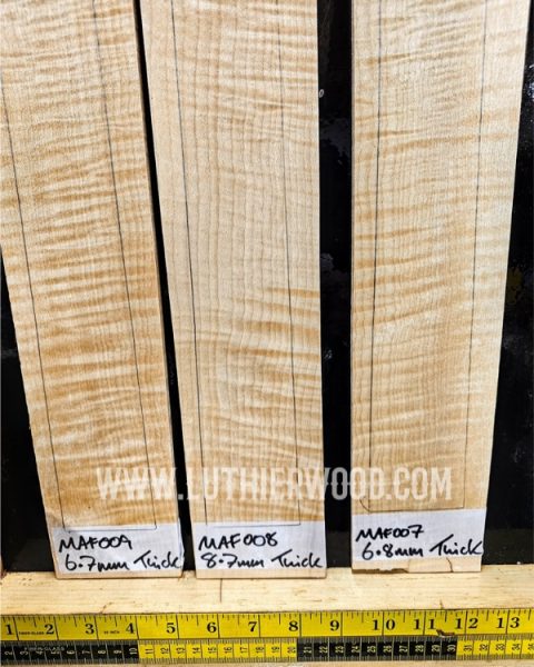 Flame Maple Guitar Fingerboard Blanks From Luthier Wood