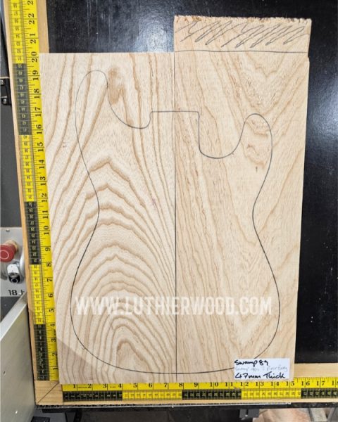Swamp Ash Two Piece Guitar Body Blank Set