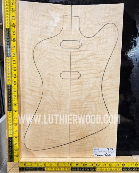 Flame Maple Thick Cut Bookmatched Guitar Top Set Luthier Wood