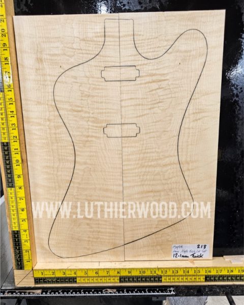 Flame Maple Thick Cut Bookmatched Guitar Top Set Luthier Wood